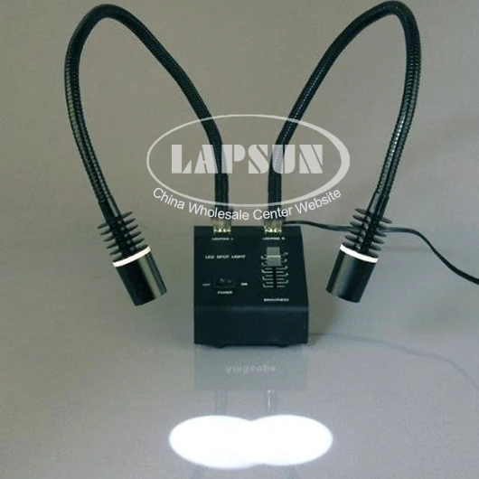 6W 6400K Dvojno LED Gooseneck Svetlobe luč za ostrenje Lučka Vir Za Industrijo Stereo Mikroskop Objektiv Fotoaparata Lupo 110V-240V Ac