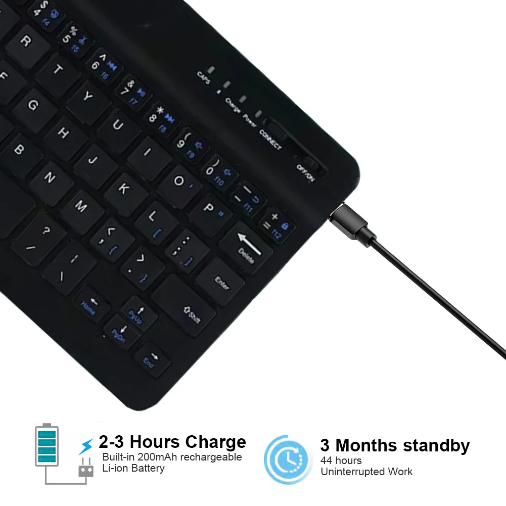 7/10palčni Mini Slim Brezžično Tipkovnico Bluetooth Tipkovnico za Telefonu, tabletu