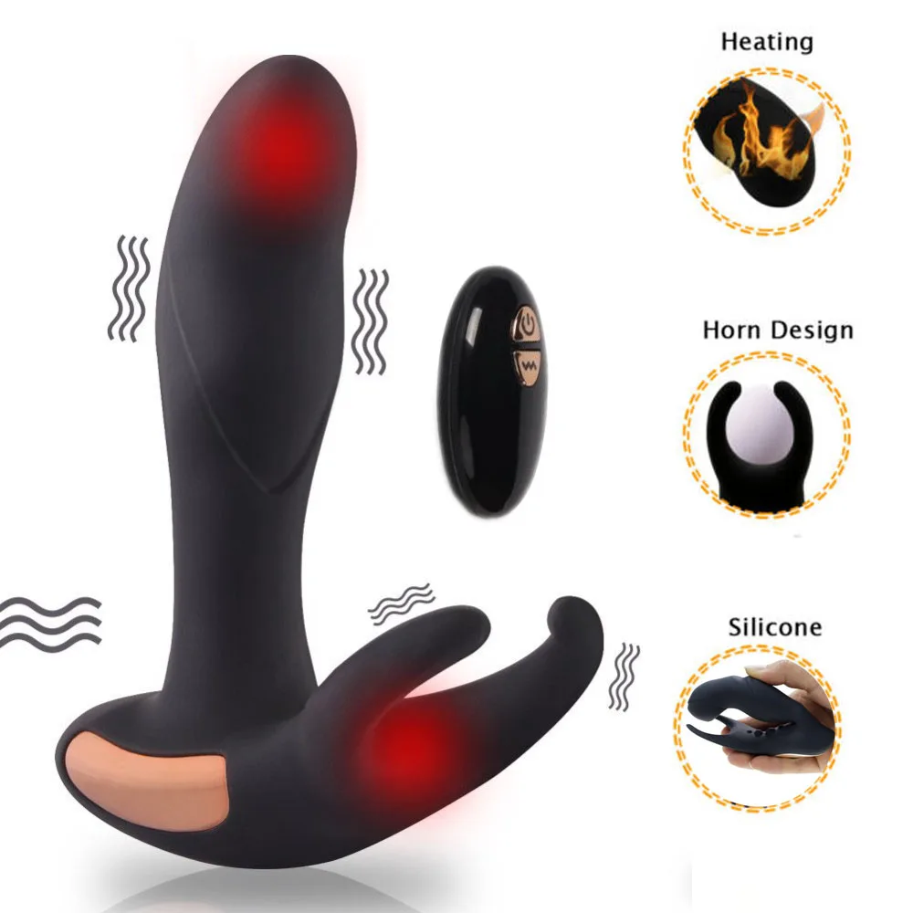 7 Hitrosti analni vagina Vibrator ogrevanje Golicanje Moški Prostate Massager Vibrator Butt Svečke Analni Seks Igrače, Brezžični Daljinski upravljalnik