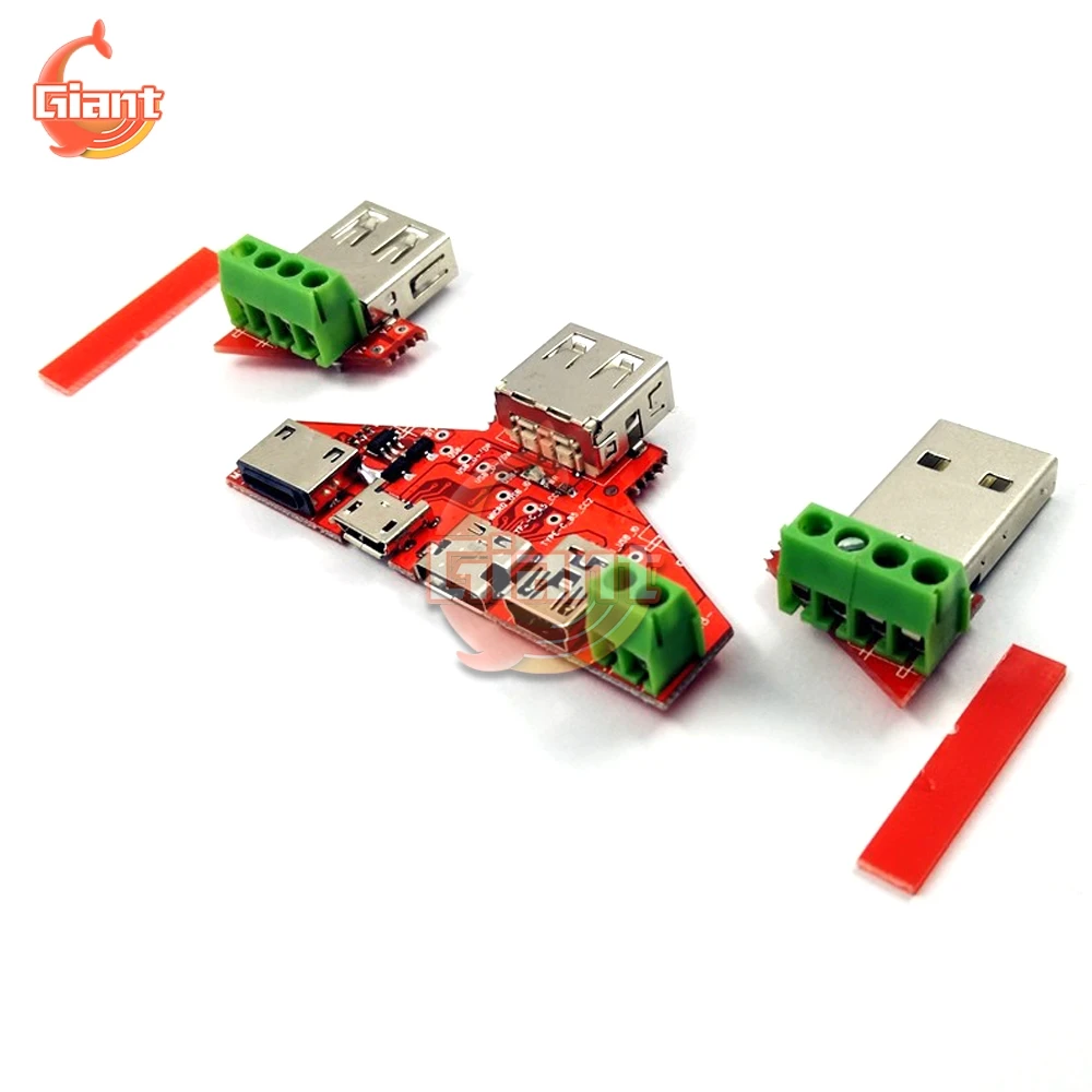 7 Vrata USB Adapter svet USB na MICRO/MINI/TIP-C Podatkovni Kabel Merilni Instrument Pretvornik Priključek Multifunkcijski Modul