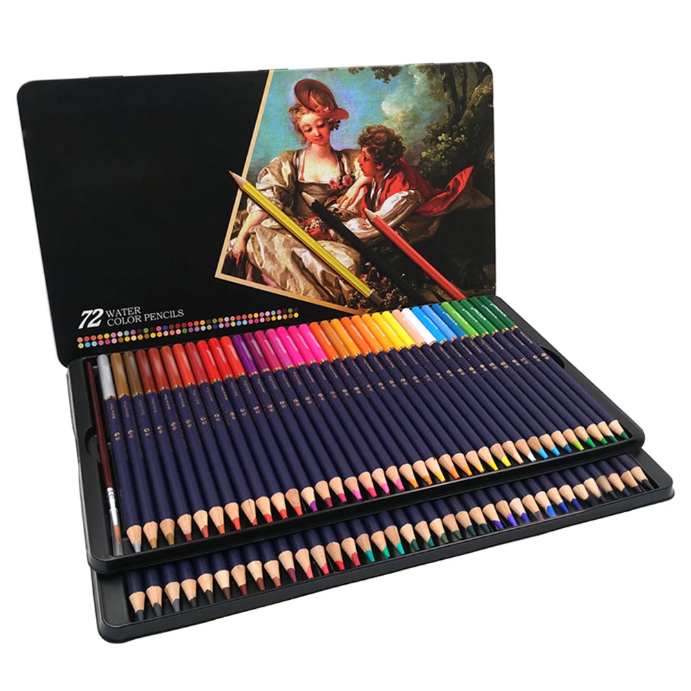72-Barve, vodotopnih Svinčnikov Različne Pisane Multi-barvne Umetnosti, Risanje, Svinčniki, ki je Primerna za Barvanje, Mešanje in Layering