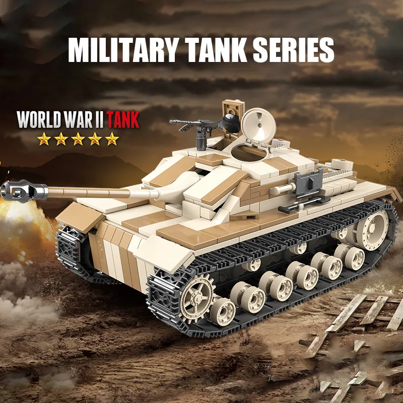 721PCS Mesto WW2 Nemčiji Vojske Tank gradniki Vojaški Tank Model Vojak Številke Orožje Opeke Igrače Za Otroke