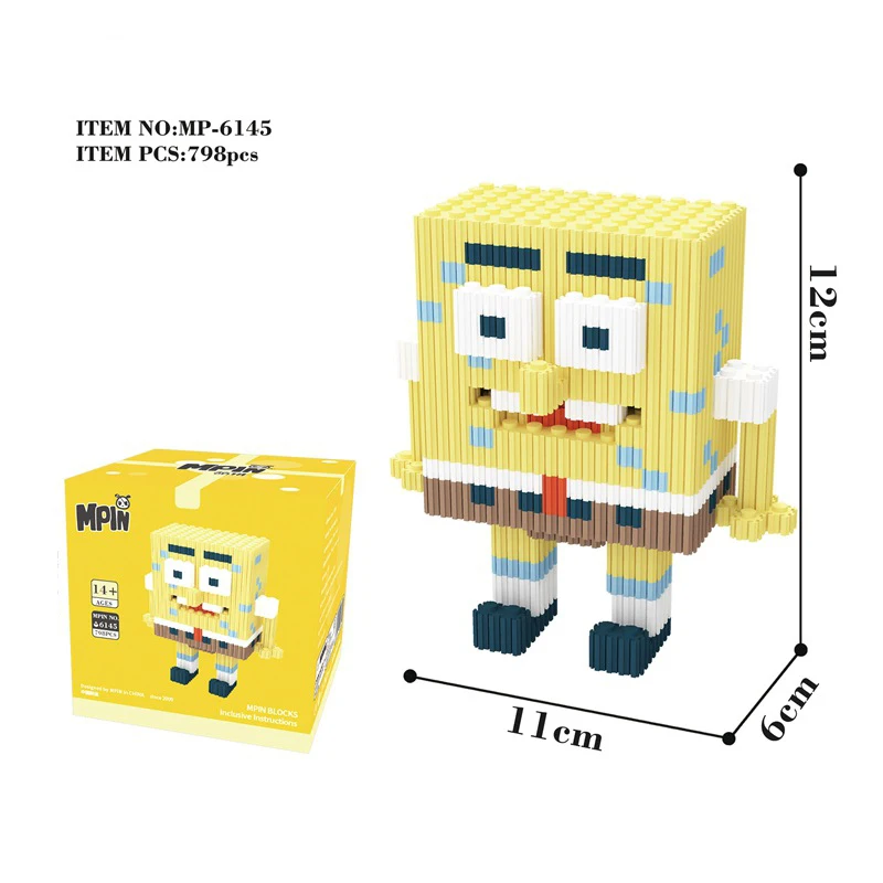 759pcs+ Magic gradniki Pošasti Mike James Model Spongebobed Povezave Številke Montaža Mini Opeke Za Otroke, Igrače,