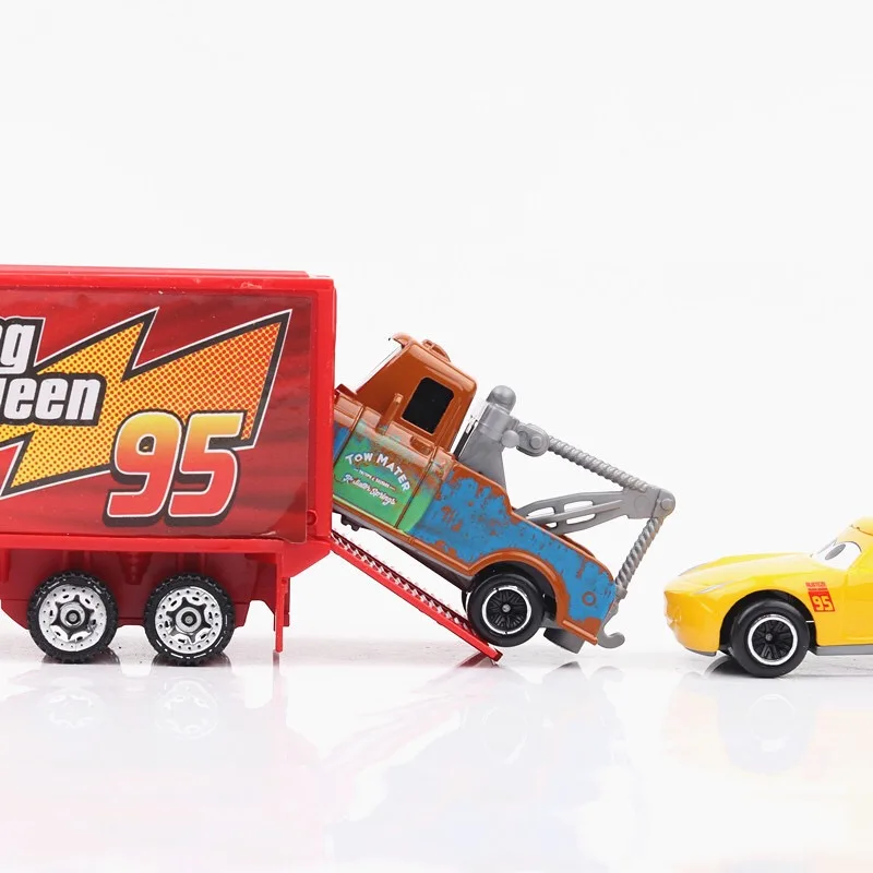 7Pcs/set Avtomobili Disney Pixar Cars 3 Strele McQueen Jackson Nevihta Cruz Mater Mack Stric Tovornjak 1:55 Diecast Kovinski Modela Avtomobila Boy