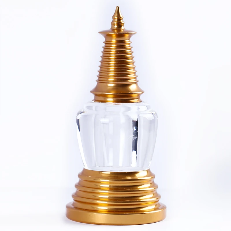 8.2 cm Zlata Zlitine Kovin Crystal Akrilna Budistični Dobavitelji Ugoden Design Molite Dajanje Okrasite Stupa Instrument