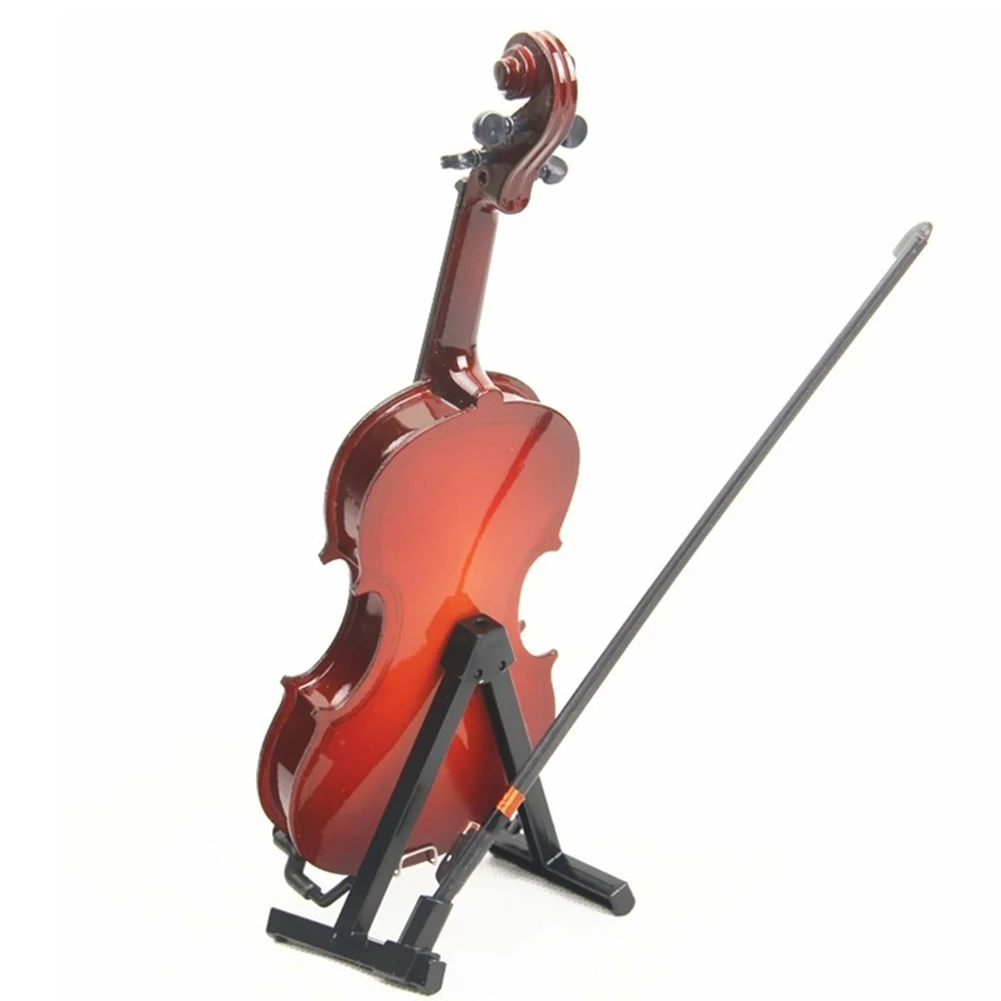 8 cm Izvrstno Zbirko Darilo Miniaturni Ročno izdelani Namizni Lesa Z Box Kitaro, Violino Model Dekorativni Mini Instrument Okraski