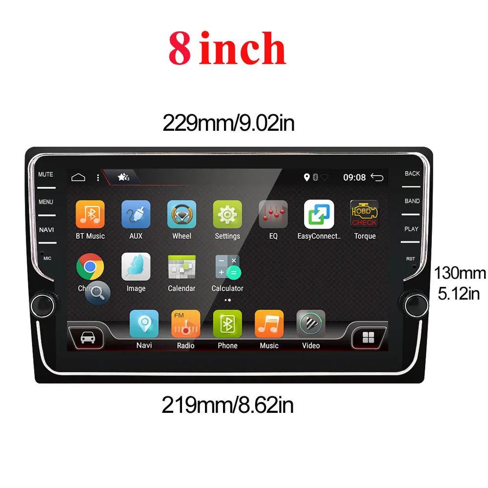 8 inch Autoradio GPS 1 din TDA7851 Univerzalno Android 10 Avto Večpredstavnostna Radio predvajalnik 1din GPS, zaslon na dotik, Bluetooth, wifi ŠT DVD