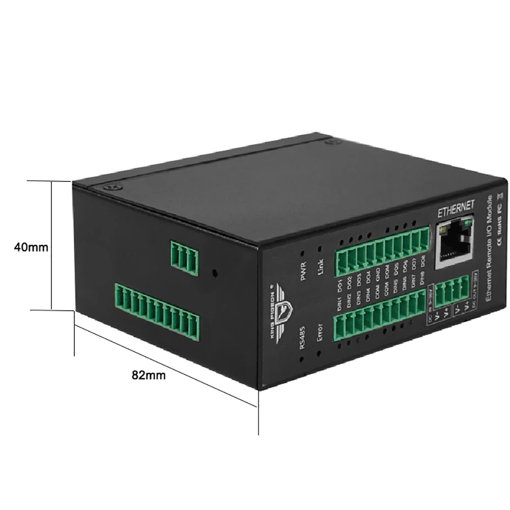 8 Izoliranih Analogni Vhodi Modul Podpira 0~20mA 4~20mA 0-5VDC 0-10VDC Modbus TCP Ethernet Daljinsko IO Modul M330T