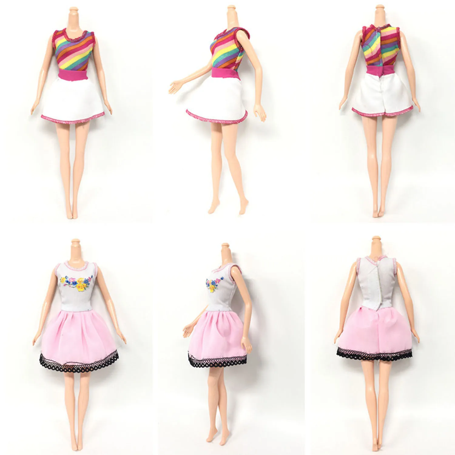 8 Kos Modno Elegantna Dekle Lutka Igrača Poletne Obleke Obleke Obleke, Oblačila, Pribor za Barbie Igrače Otrok Dekleta Darilo za Rojstni dan