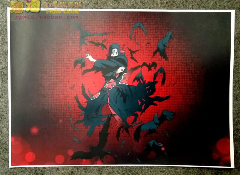 8 kos/set Anime NARUTO plakat Uchiha Itachi slika stenske slike za dnevno sobo A3 Filmskih plakatov za darila