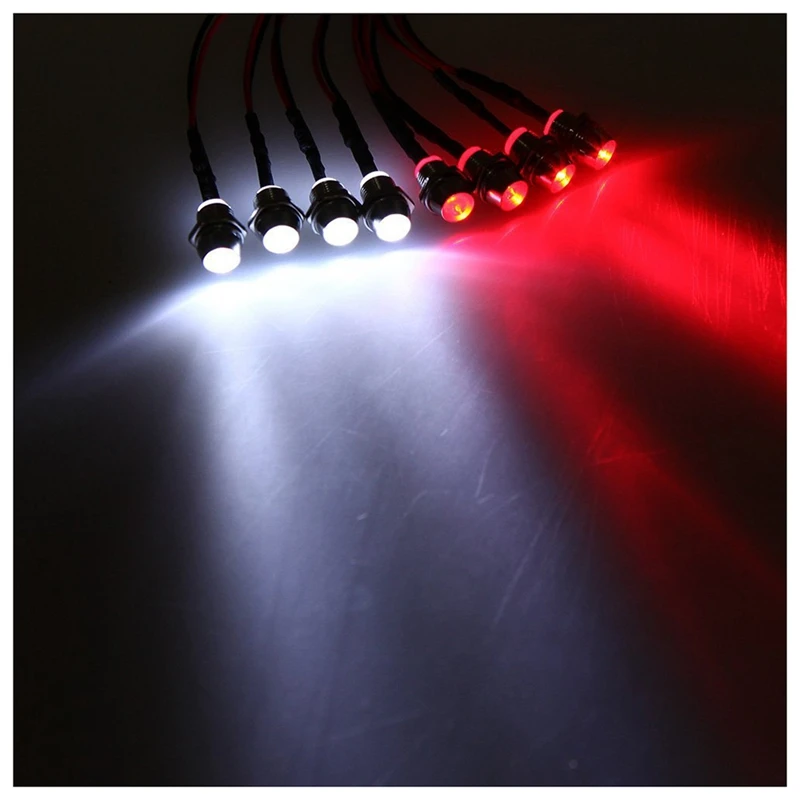 8 LED Nadgradnjo Deli, 5 mm, Bela Barva Rdeča Barva LED Svetloba Nastavite za HSP RC Avtomobili