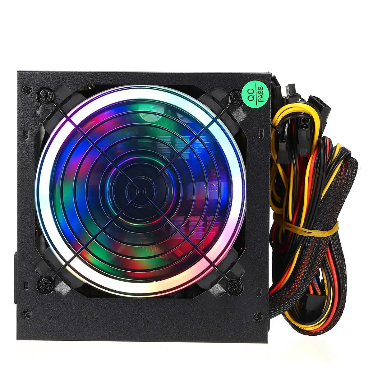 800W Max Napajanje 12 cm Multicolor LED rgb Fan, 24 Pin PCI SATA 12V Računalniški napajalnik Namiznih Iger na srečo Napajanje