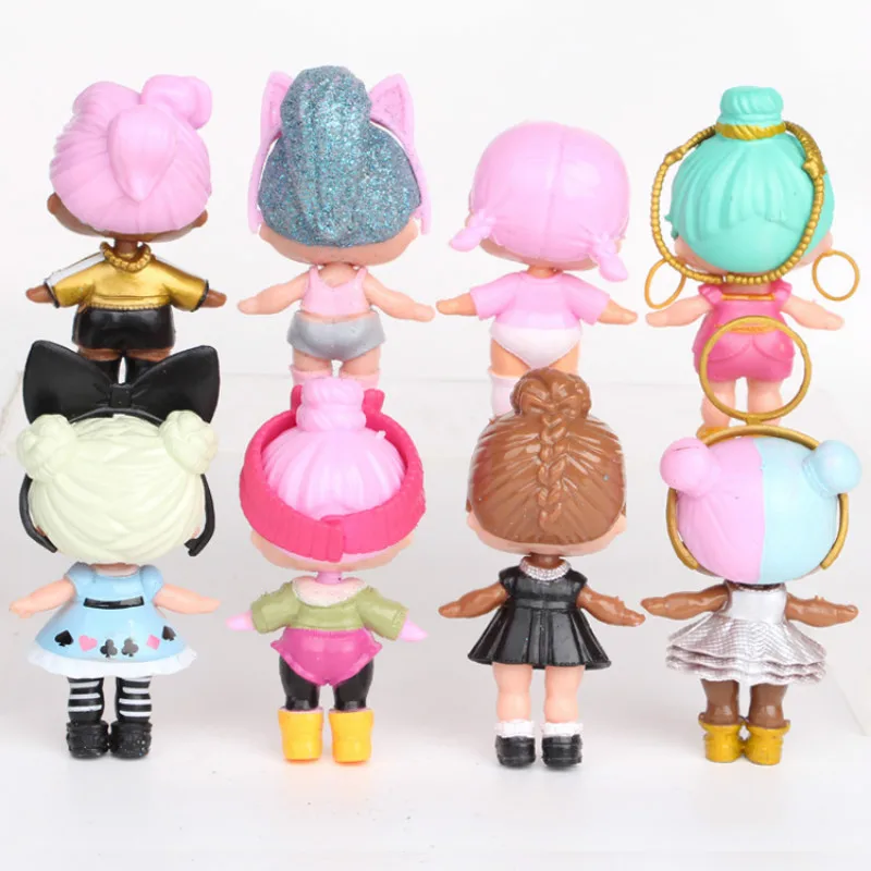 8PCS LOL presenečenje lutka, igrače, okraski, igrače, Konfeti Pop bleščice serije figuric Anime Za otroke Rojstni dan Božična Darila