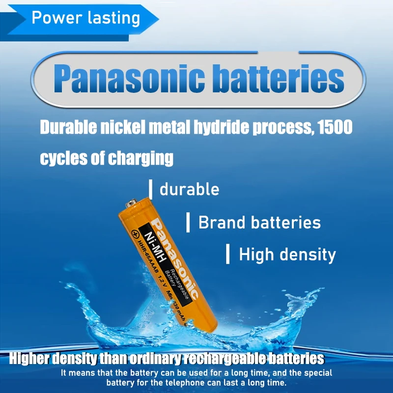 8PCS Original Panasonic AAA, 1,2 V 630mAh Polnilne Baterije NiHM Polnjenje 1200 krat