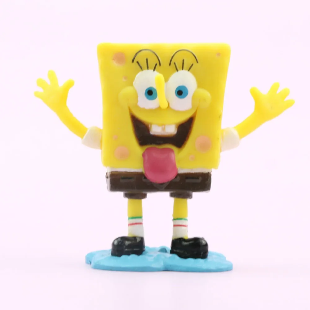 8PCS SpongeBob-Anime Slika Otroke, Igrače, Ročna Lutka Torto Dekoracijo Okraski Risanka Živali Otrok Darilo za Rojstni dan