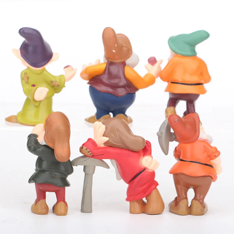 8pcs/veliko Princesa sneguljčica in Sedem Palčkov Slika Igrača Mini Model Dejanje Pvc Številke Zbirka Lutk za Otroke Darila 5-9 cm
