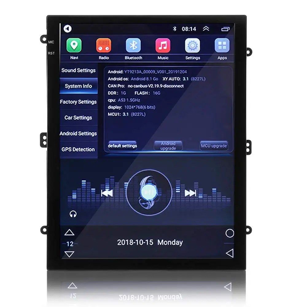 9.7 Palčni 2 DIN Avto Stereo Radio Večpredstavnostna MP5 Predvajalnik Android 8.1 Quad Core 1+16 G 2.5 D Pokončnem Zaslon GPS Navi WIFI FM Radio
