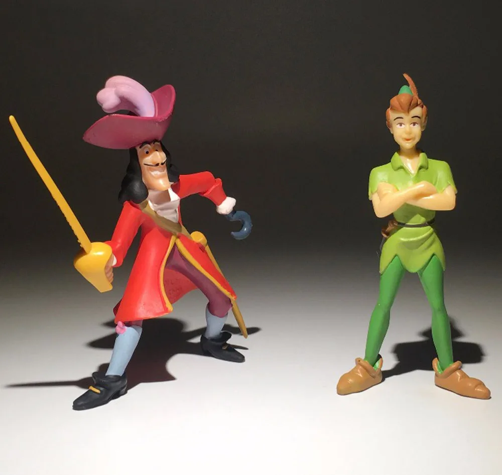 9 cm Original Peter in Wendy Akcijska Figura, Peter Pan Captain Hook Številke Zbirateljske Model Igrača Za Otroke Darila