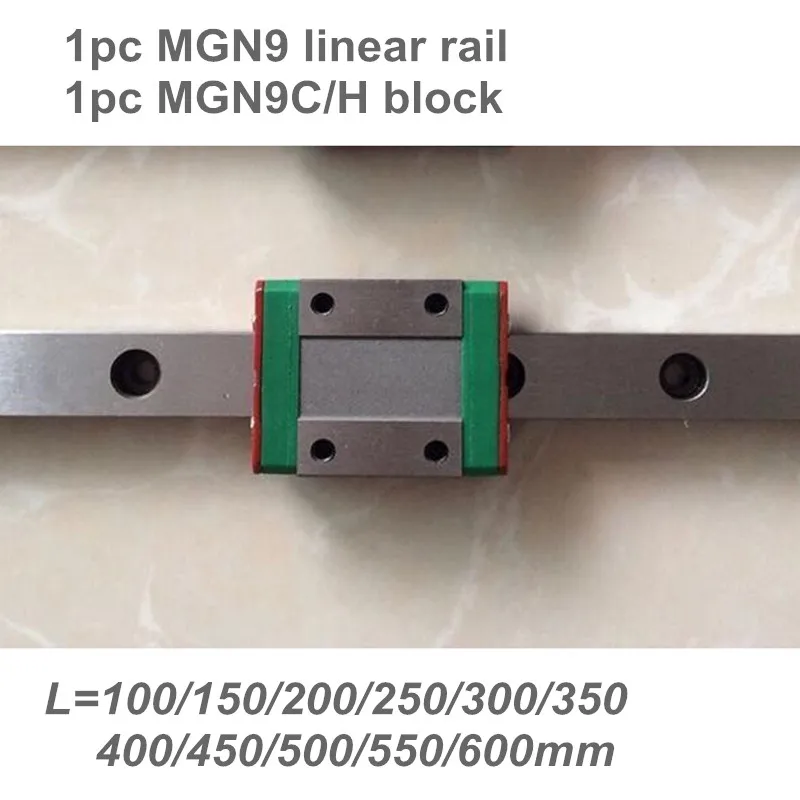 9 mm Linearno Vodilo MGN9 L= 100 200 300 350 400 450 500 550 600 mm linearni železniškega način + MGN9C ali MGN9H linearni prevoz CNC X Y Z