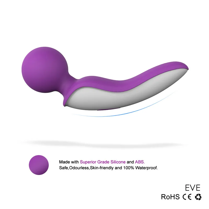 9 Način Vibracij USB Polnilne Silikonski Roza/Vijolična Barva AV Palico Vibrator Udobno Ročni Sex Igrače za Ženske