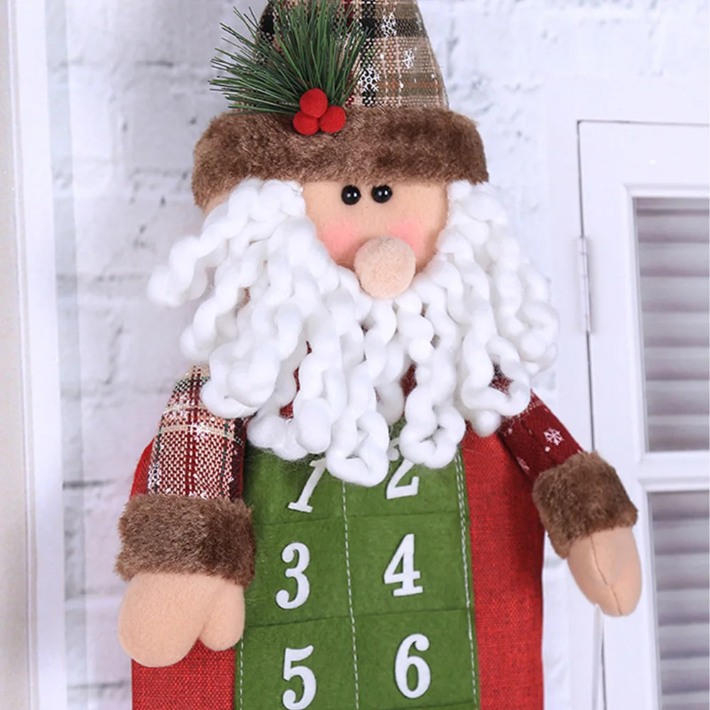 90*23 cm Božični Adventni Koledar Santa Claus Snjegović Božič, Novo Leto, Pod Viseči Okraski Home Office Vrata Dekoracijo