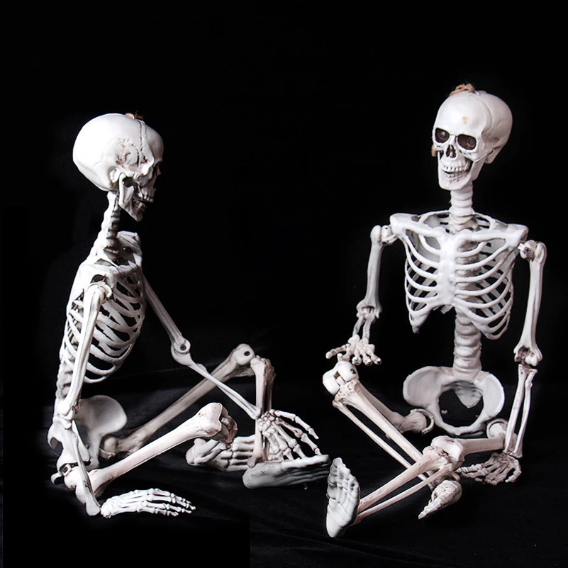90 cm Halloween Squelette Dekoracijo Za Uklet Hiša, 90 cm, Plastična Lobanje Okostje Za Bar Halloween Cosplay Okostje Otrok