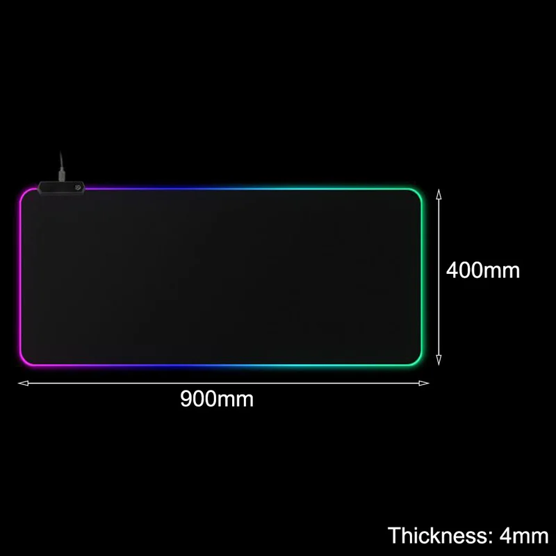 900*400 Velike RGB Mouse Pad Igralec z Miško Mat, LED Osvetlitev Zaklenjena Gume Gaming Mousepad Anti-slip Za Računalnik PC Miši Mat