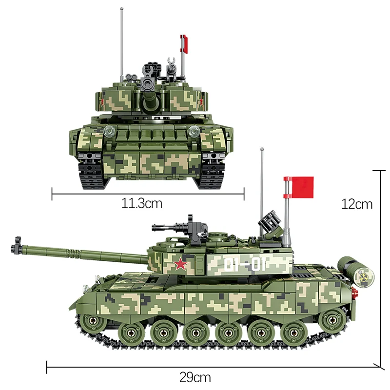 945PCS WW2 Orožje 99A Glavne Postaje Tank War Model gradniki Mestna Policija, Vojska Vojak Številke Opeke Igrače Za Fante