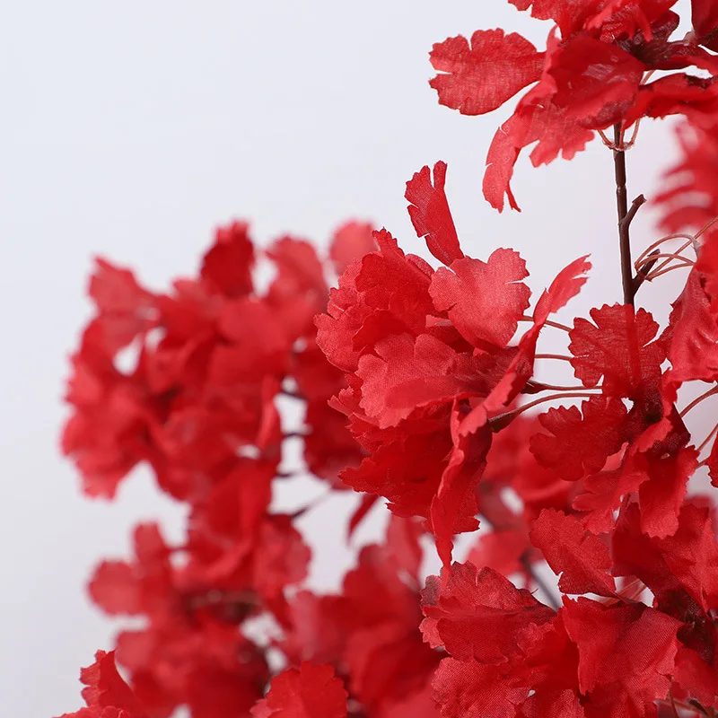 95 cm Svile Hydrangea Bela Viseče Veje Sneg Gypsophila Umetno Cvetje Češnje Cvetovi Poroko Arch Okrasite Ponaredek cvet