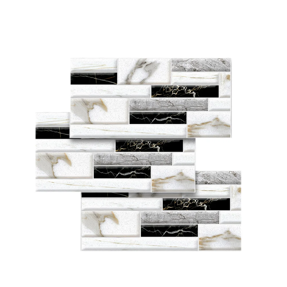 9pcs 3D Stenske Nalepke, samolepilne, DIY Reliefni Kamen Ozadje Doma Dekor Dnevna Soba Kuhinja Dekoracijo