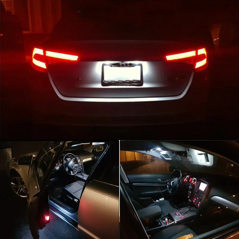 9Pcs Notranjost Avtomobila LED Žarnice Paket Komplet Za 2019 2020 Honda Civic Zemljevid Dome Trunk Nečimrnosti Ogledalo registrske Tablice svetlobe