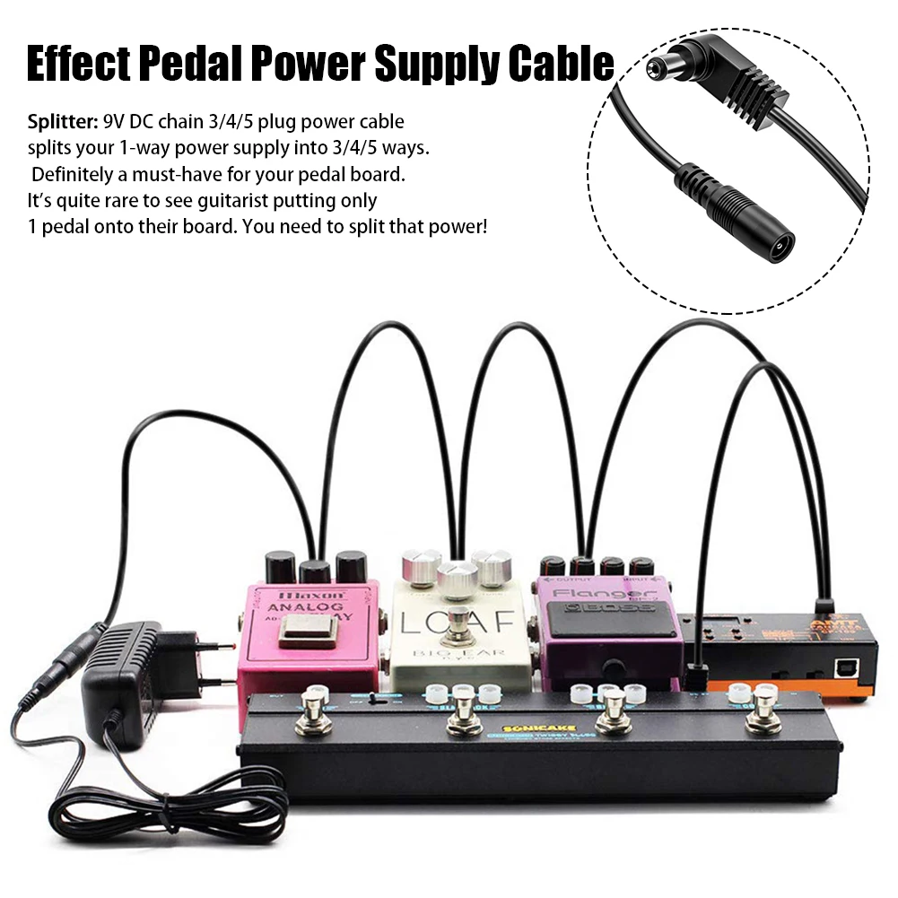 9V 2A Kabel Line Adapter Strunska glasbila Več Načinov Učinek Pedal Napajalni Kabel Verige Glasbenih Priključite Žice, Električne Kitare