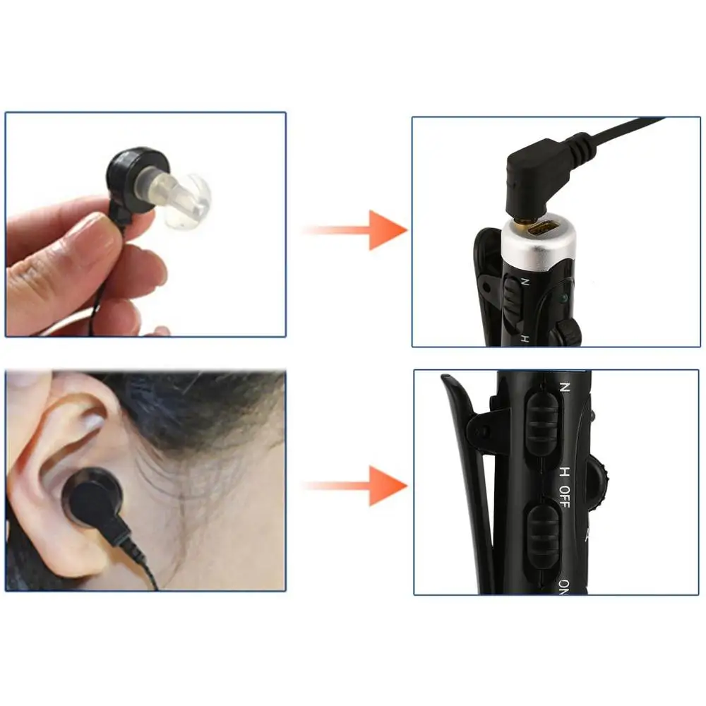 A-60 Polnilna Slušni Pripomočki Nastavljiv Ton V Uho Zvoka Glas Ojačevalnik Nego Ušes Komplet Za Slušni Aparat Za Starejše Gluhe Ljudi