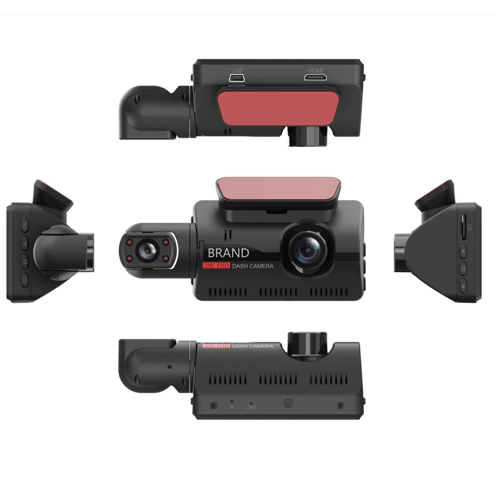A68 Dvojno Objektiv HD Avto DVR 3-palčni IPS Zaslon Zaznavanje Gibanja nadzorno ploščo Kamere Avto Dodatki