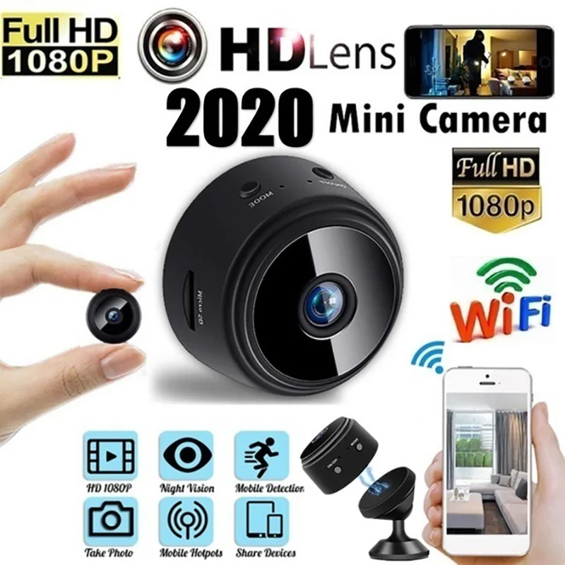 A9 1080P Wifi, Mini Kamero Home Security P2P Kamera, WiFi Night Vision Brezžična nadzorna Kamera Daljinsko Spremljanje Telefon App