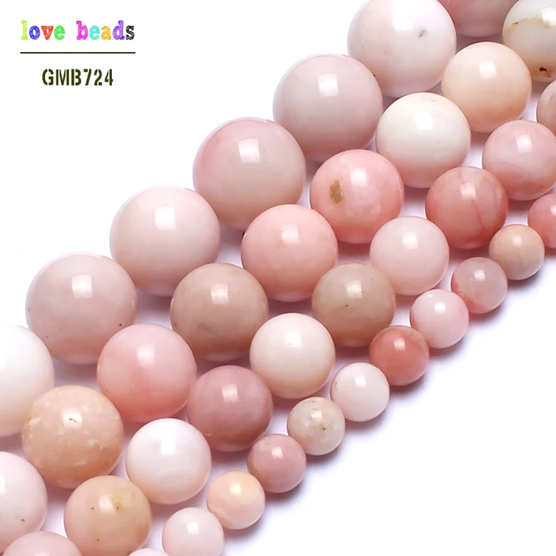 AA+ naravnih pink opal kamen krog svoboden kroglice za nakit, izdelava 15inches 6/8/10/12 mm kroglice DIY EOS Venec Zapestnica