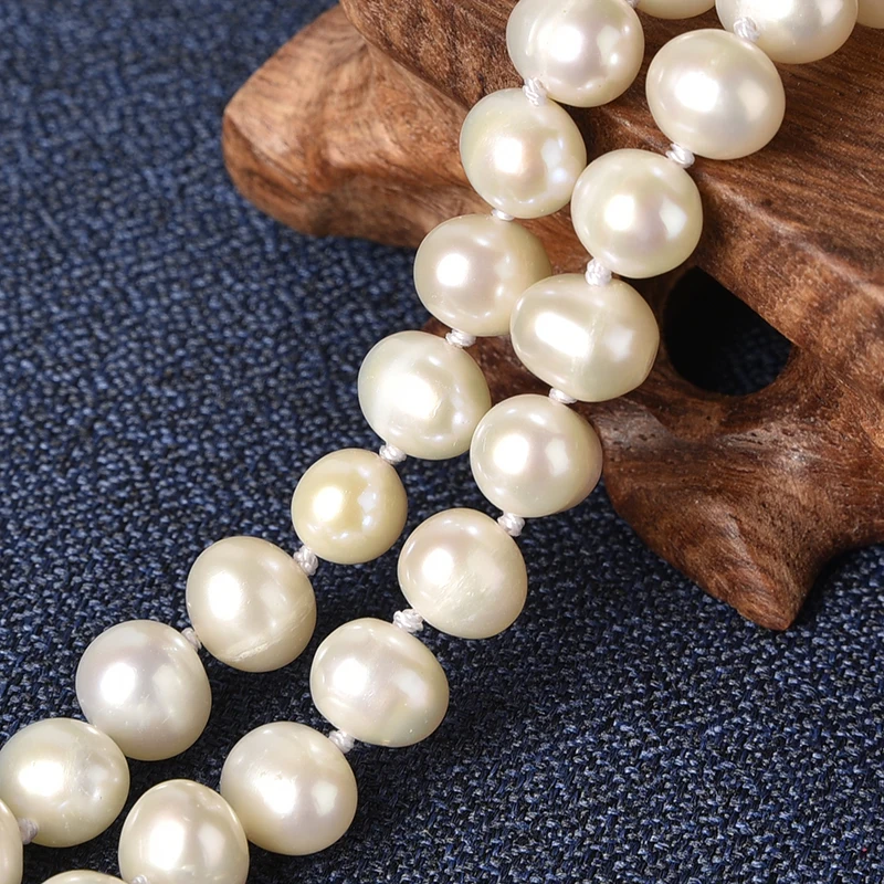 AA+ črno-beli modi 6-7 MM Sladkovodnih biserna ogrlica z biseri različnih velikosti najboljše darilo za dekle