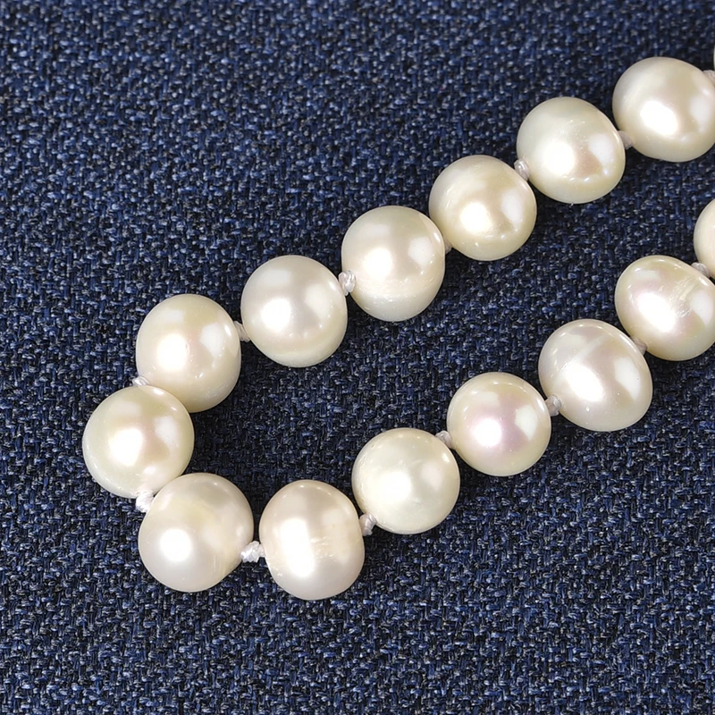AA+ črno-beli modi 6-7 MM Sladkovodnih biserna ogrlica z biseri različnih velikosti najboljše darilo za dekle
