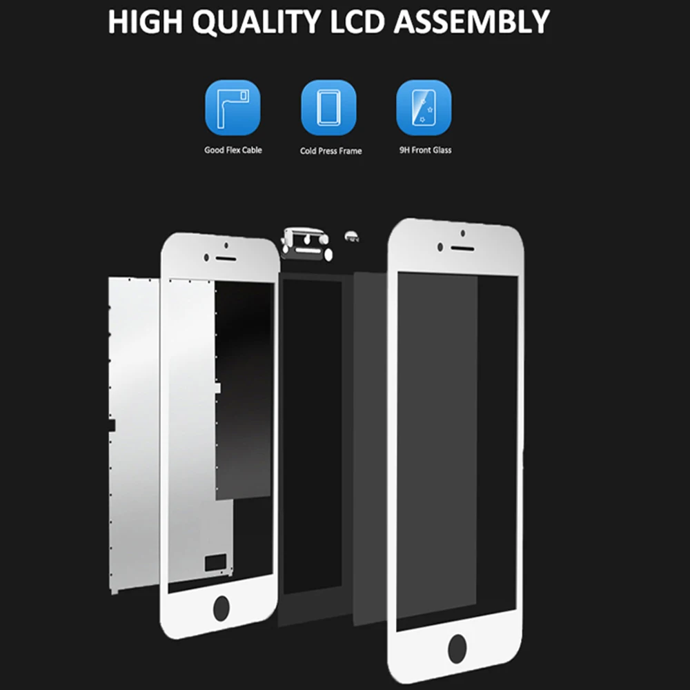 AAA A1723 3D LCD Za iPhone 5S SE LCD Zaslon na Dotik, Računalnike Zamenjava Pantalla LCD Zaslonu Ne Dead Pixel+Kaljeno Steklo+Orodja