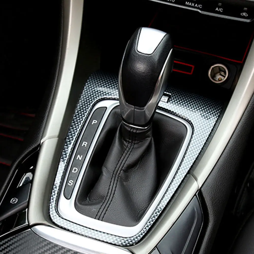 ABS Ogljikovih Vlaken Barve Avto Notranje zadeve Ornamenti Prestavna Plošča Pokrov Trim Za Ford Fusion Mondeo 2013-Avto Styling Zajema