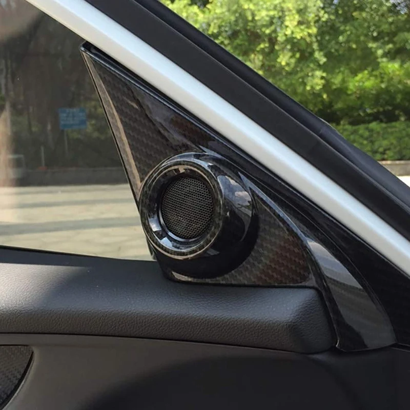 ABS Ogljikovih Vlaken Notranja vhodna Vrata Zvočnik Okno Steber Zajema Trim za Honda Civic 2016-2019 Limuzina 10. Gen 2-Pc