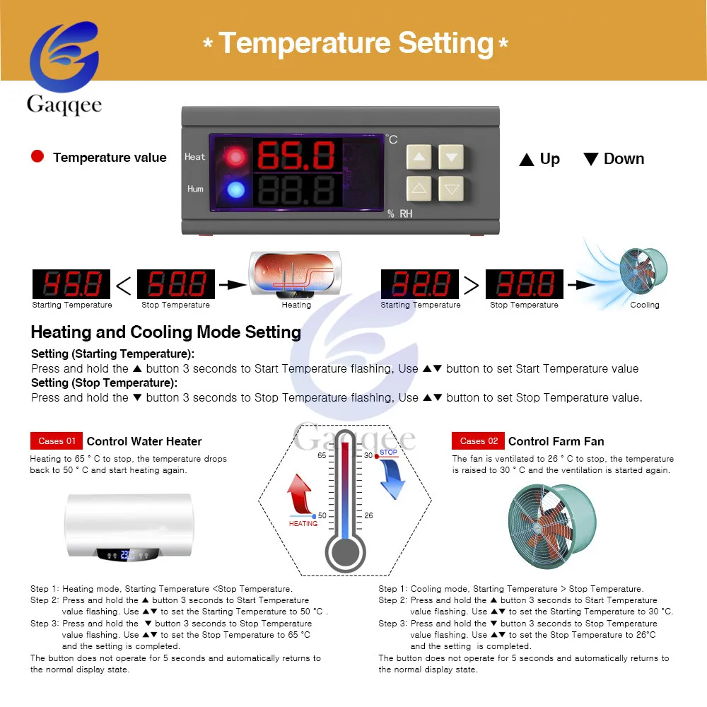 AC 110V 220V DC 12V-72V SHT2000 Digitalni Temperature in Vlažnosti Regulator Domači Hladilnik, Termostat Humidistat Termometer, Higrometer