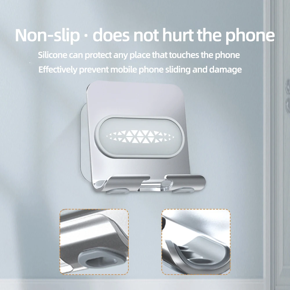 !ACCEZZ Nastavljiv Mobilni Telefon, Držalo Punch-prosto Steno Za iPhone 12 Samsung iPad Univerzalno Punch-prosto Steno Mobile Tablet Gori