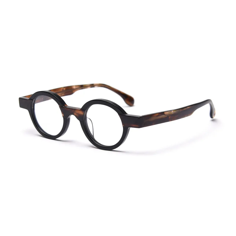 Acetatni Okvir Očal Moški Ženske Letnik Krog Jasno Eye Glasses Optični Kratkovidnost Recept Očala, Okviri Za Očala Očala