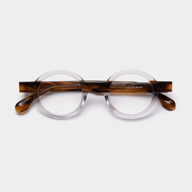 Acetatni Okvir Očal Moški Ženske Letnik Krog Jasno Eye Glasses Optični Kratkovidnost Recept Očala, Okviri Za Očala Očala