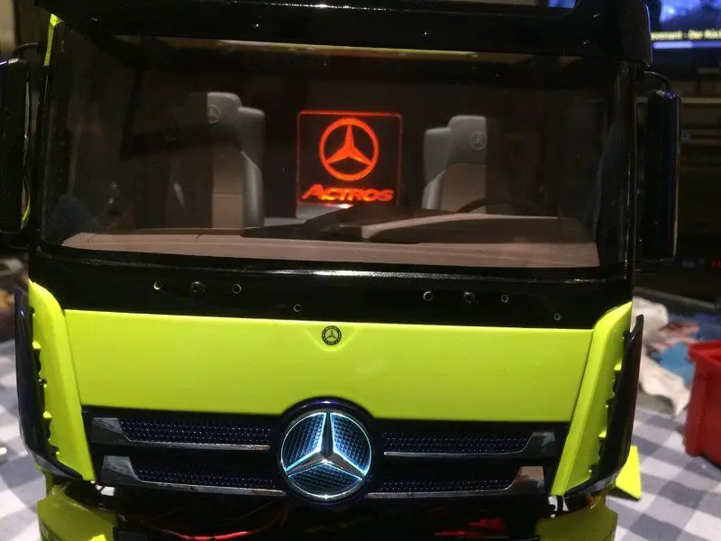 Actros logotip LED Lučka lestenci Za 1/14 obsega RC Tamiya Benz R620 R470 1838 56348 56352 3363 Traktorjem Priklopnika