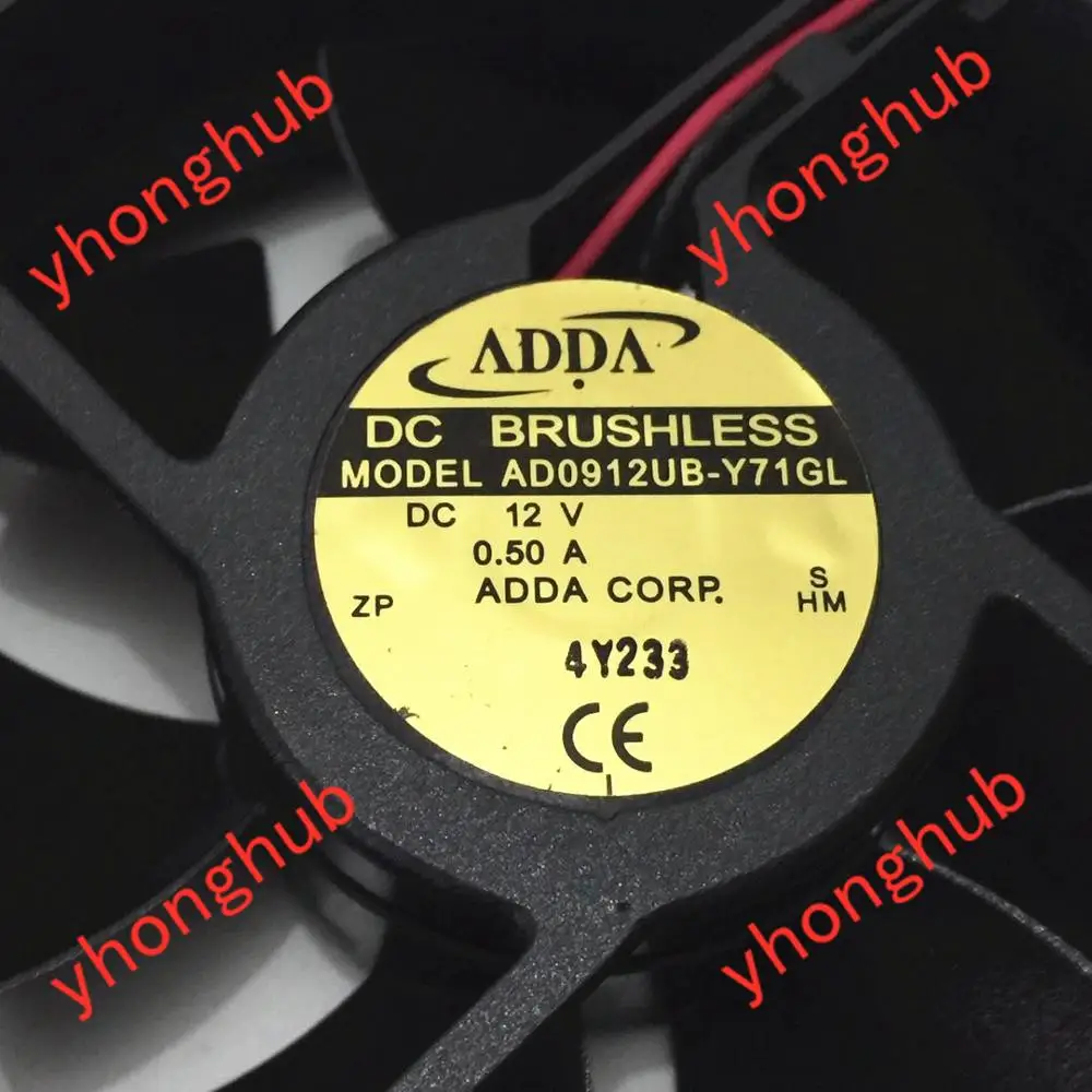 ADDA AD0912UB-Y71GL DC 12V 0.64 2-žice 90x90x32mm Strežnik Hladilni Ventilator