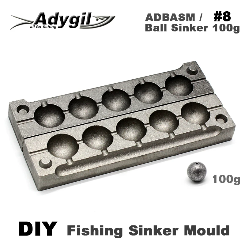 Adygil DIY Ribolov Žogo Potopne Plesni ADBASM/#8 Žogo Potopne 100 g 5 Votline