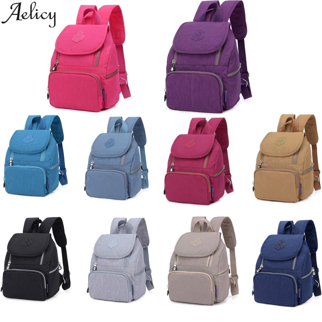 Aelicy Modne dame vrečko barva vodoodporni najlon zadrgo, velike zmogljivosti, nahrbtnik multicolor prostem potovalna torba 2020 nova