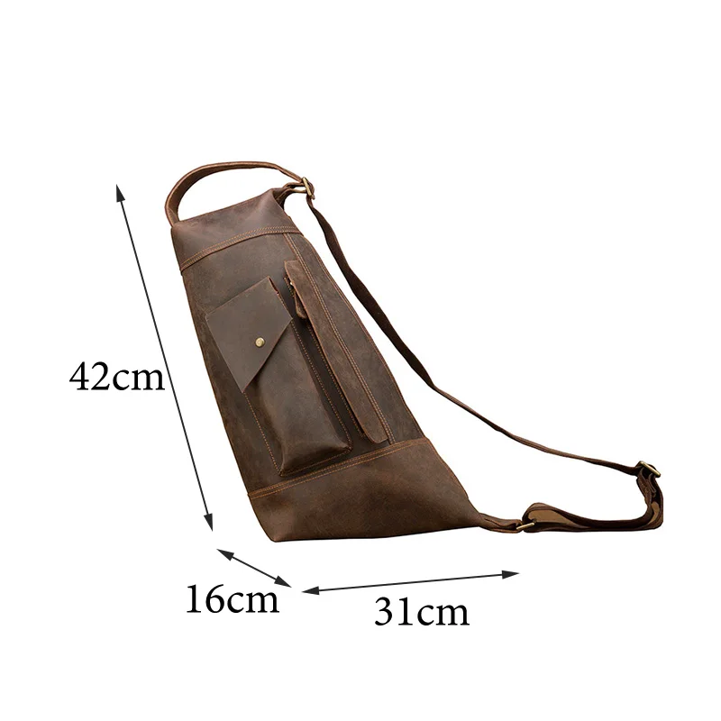 AETOO Cowhide messenger bag, moške retro nori konj usnjena torba, večnamensko moške vrečko osebno vrečko